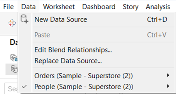 How to create data blending in Tableau?